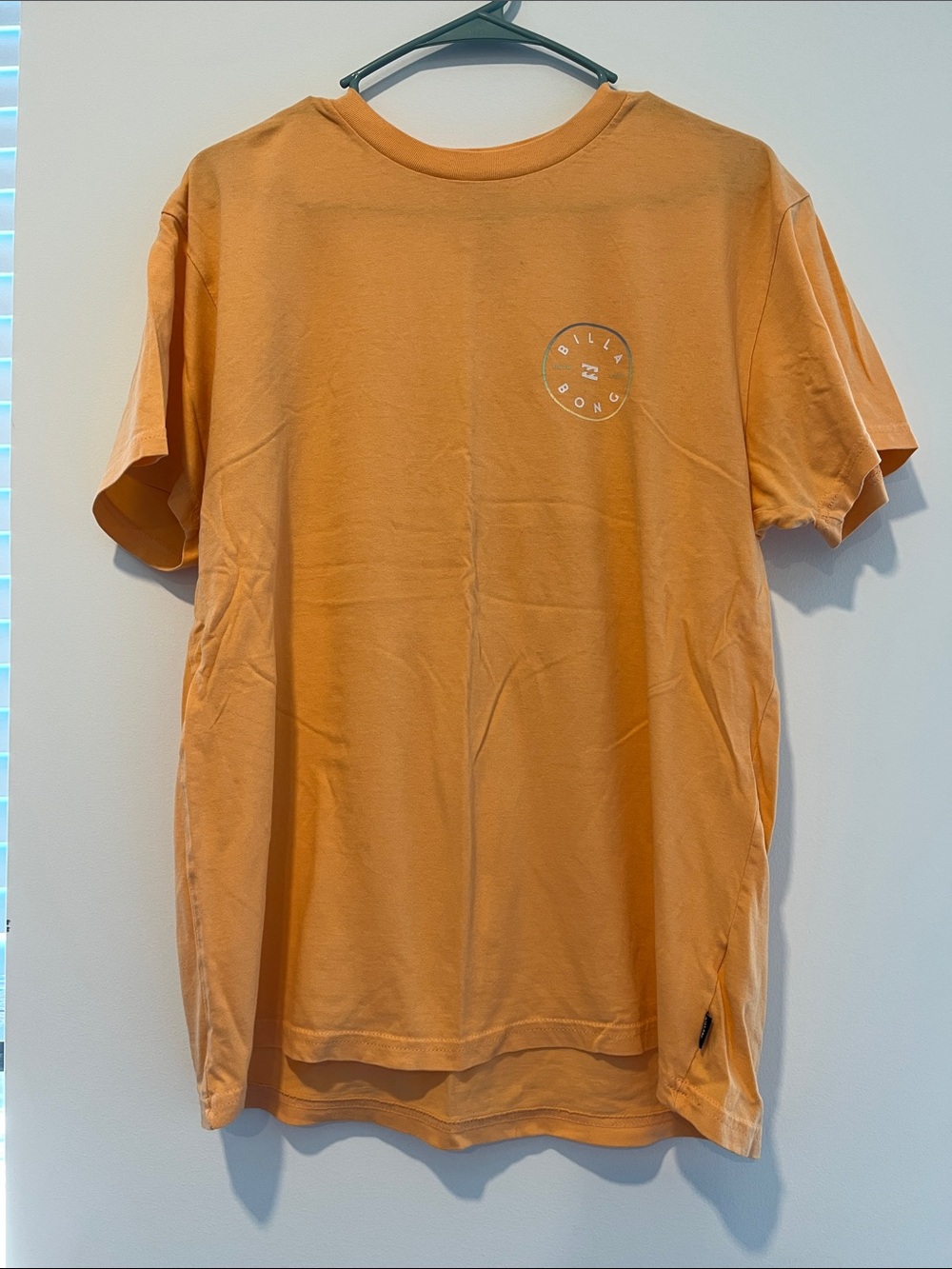 Billabong Men's Peach-Orange Short Sleeve Logo Tee